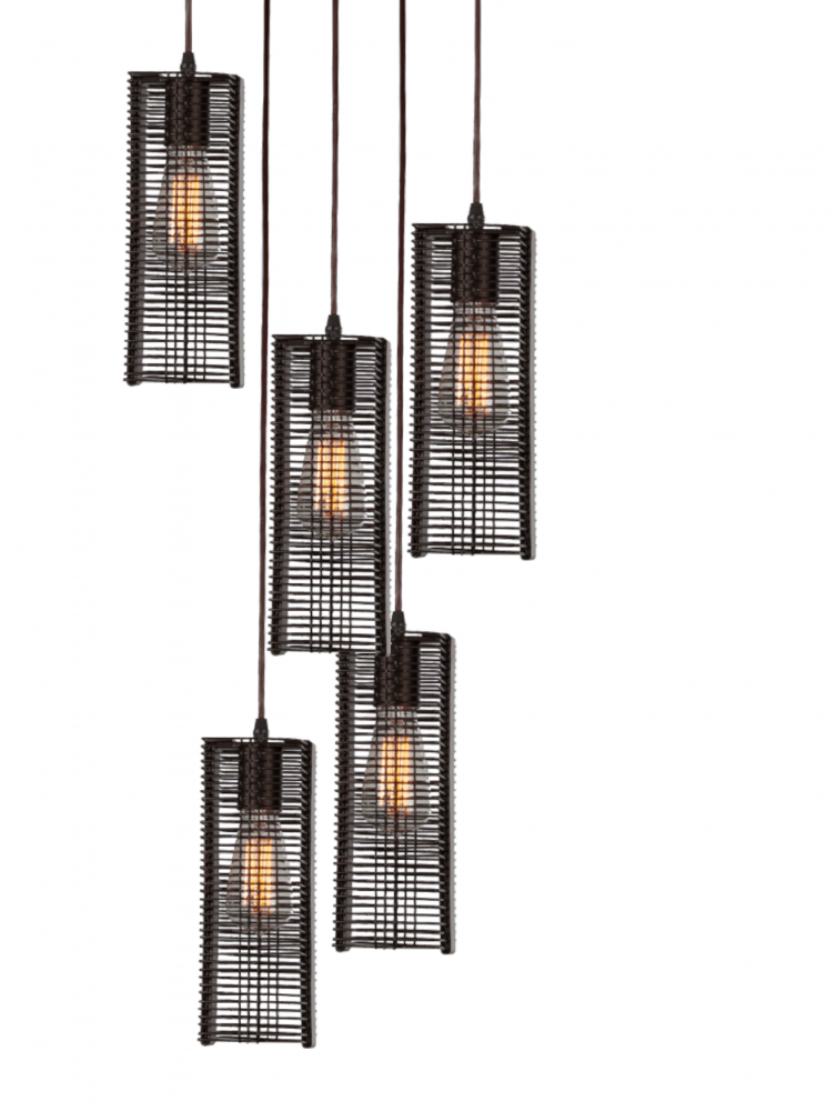 Downtown Mesh Round 8pc Multi-Pendant