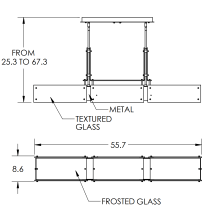 Hammerton PLB0026-0C-GB-SG-001-L1 - Urban Loft Trestle Linear - 55-Inch (LED)