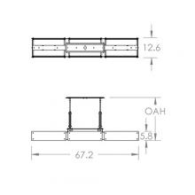 Hammerton PLB0026-0D-MB-FG-001-E2 - Urban Loft Trestle Linear - 67-Inch
