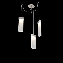 Hammerton SCB0042-03-BS-CG-C01-L3 - Parallel Glass Round 3pc Swag Multi-Pendant