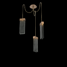 Hammerton SCB0042-03-NB-SG-C01-L3 - Parallel Glass Round 3pc Swag Multi-Pendant