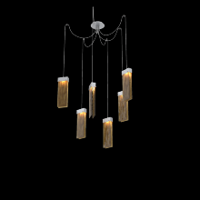 Hammerton SCB0042-06-CS-BG-C01-L1 - Parallel Glass Round 6pc Swag Multi-Pendant