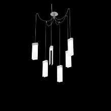 Hammerton SCB0042-06-CS-CR-C01-L3 - Parallel Glass Round 6pc Swag Multi-Pendant