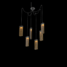Hammerton SCB0042-06-MB-BG-C01-L3 - Parallel Glass Round 6pc Swag Multi-Pendant