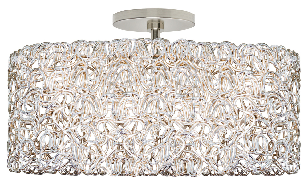 Ceiling 20&#34; Spaga Gold Polished Nickel E26 60W x 3