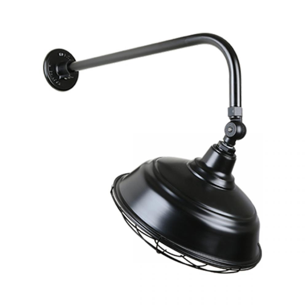 17&#34; Gooseneck Light Warehouse Shade, QSNB-13 Arm, Swivel Knuckle & Wire Guard Accessories