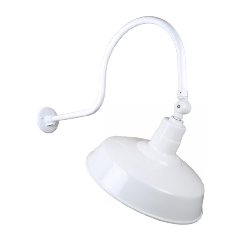 16&#34; Gooseneck Light Warehouse Shade, QSNHL-C Arm, Swivel Knuckle Accessory