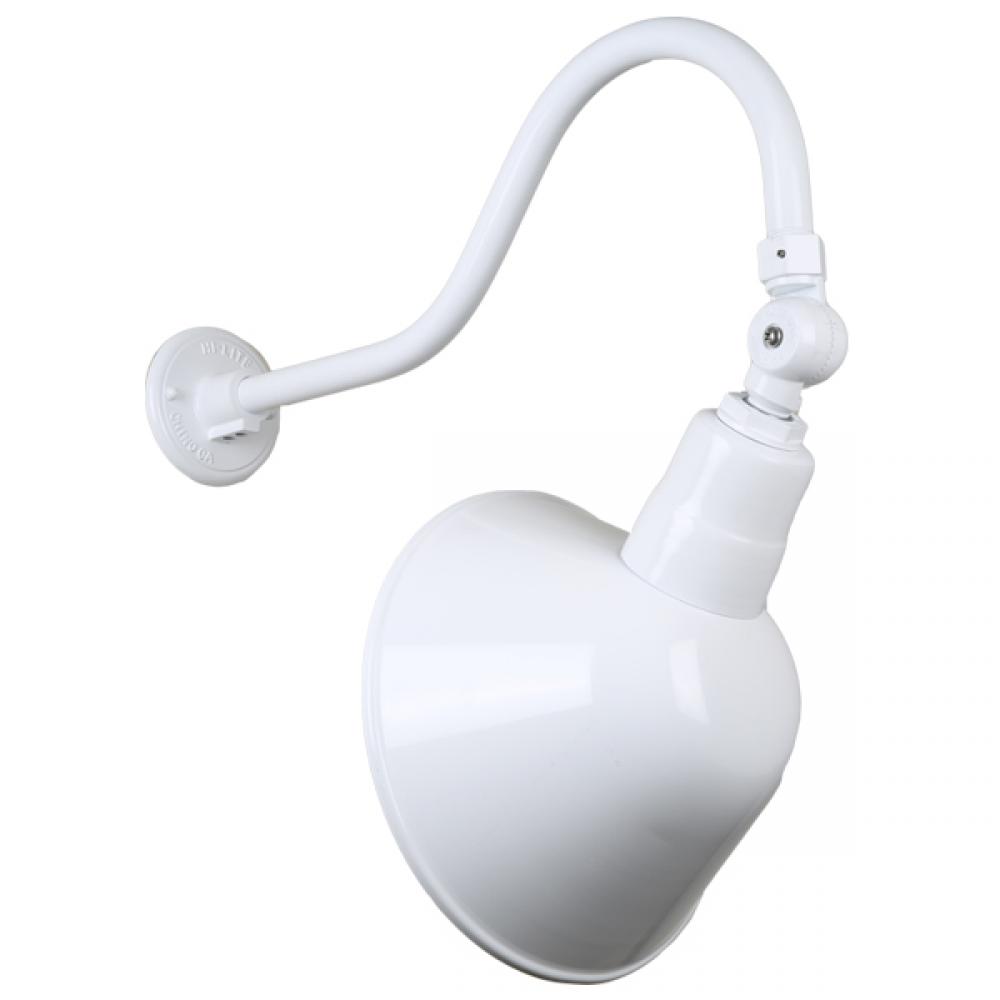 12&#34; Gooseneck Light Angle Shade, QSNHL-A Arm, Swivel Knuckle Accessory