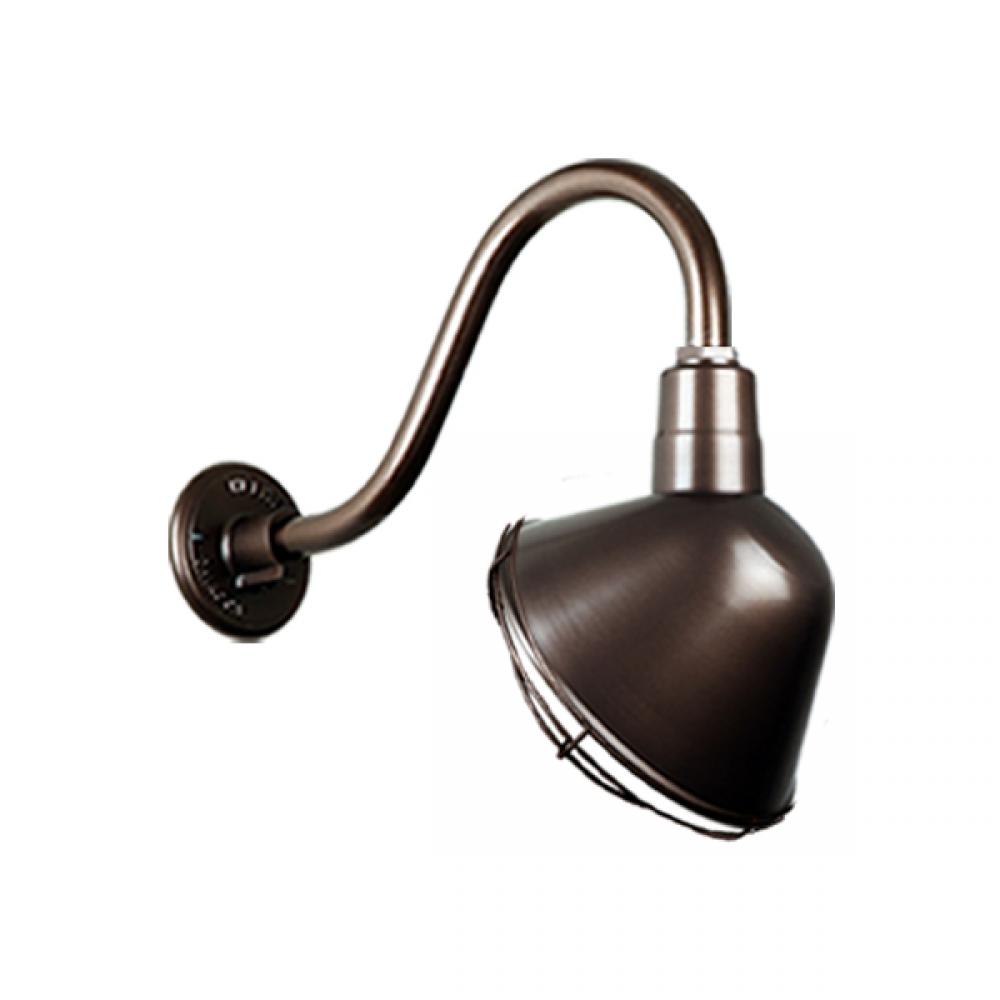 10&#34; Gooseneck Light Angle Shade, QSNB-42 Arm, Wire Guard Accessory