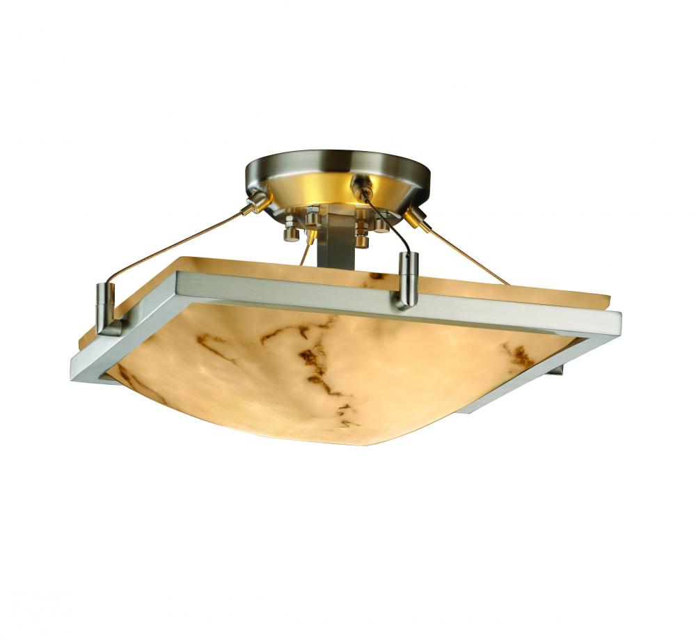 14&#34; Square Semi-Flush Bowl w/ Ring