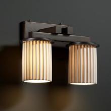 Justice Design Group POR-8772-10-BANL-MBLK - Dakota 2-Light Straight-Bar Bath Bar