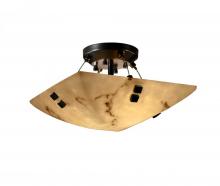 Justice Design Group FAL-9650-35-MBLK-F5-LED-2000 - 14" Semi-Flush Bowl w/ Finials