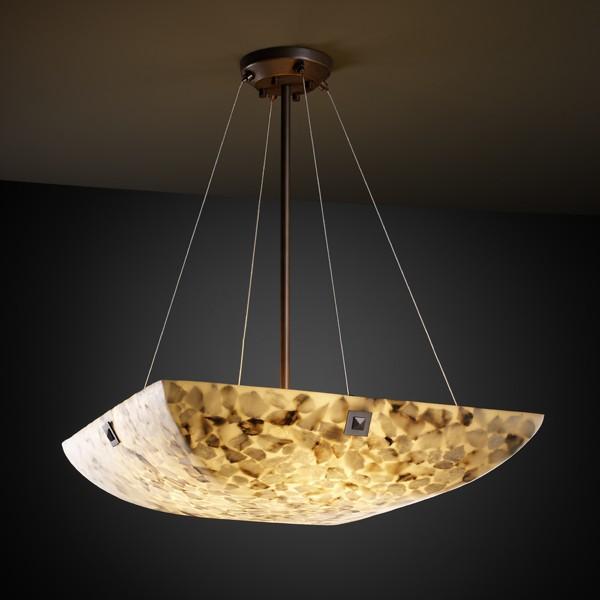 18&#34; Pendant Bowl w/ PAIR CYLINDRICAL FINIALS