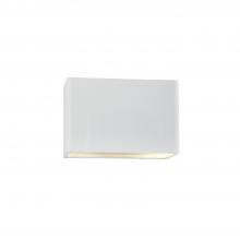 Justice Design Group CER-5640W-WHT - Small ADA Rectangle (Outdoor) Wall Sconce - Closed Top