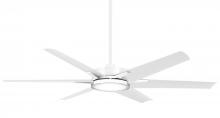 Minka-Aire F866L-WHF - Deco - 65" Ceiling Fan With LED Light Kit Outdoor