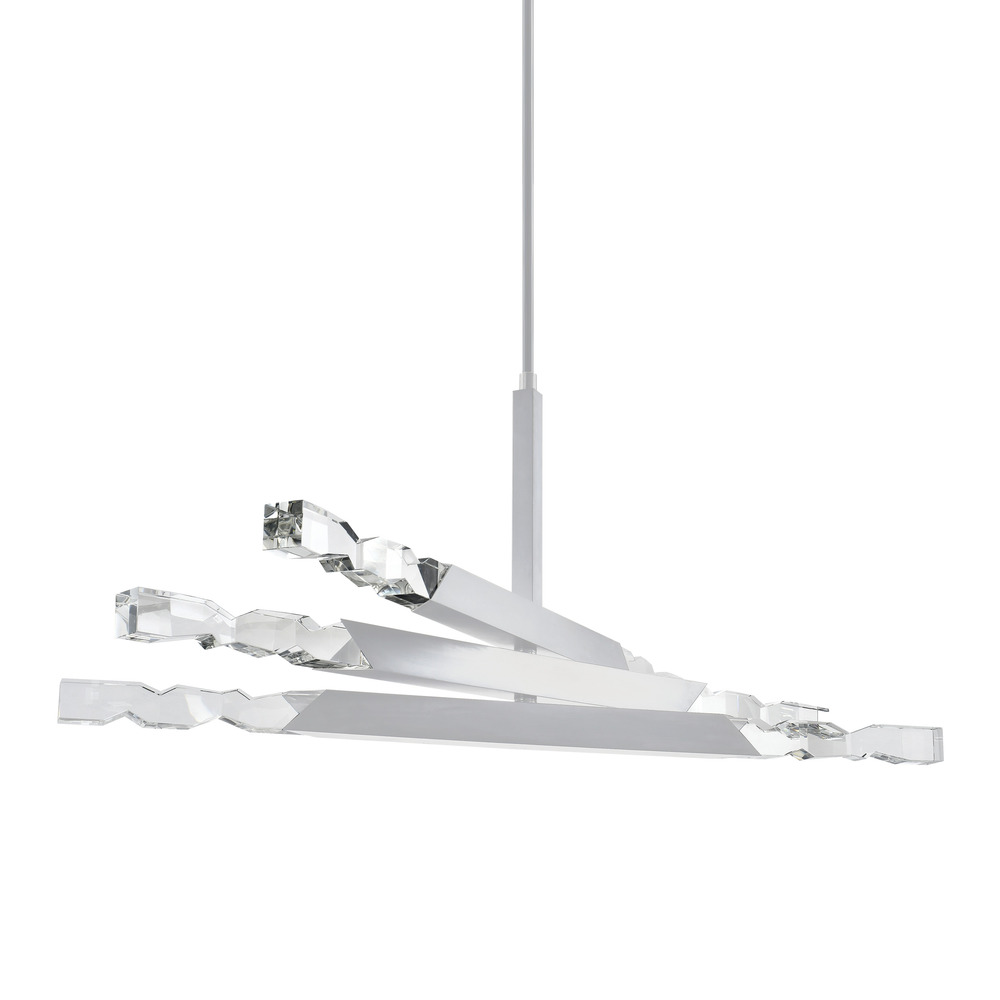 Mamadim 48&#34; LED 6-Light, Crystal Chandelier in Matte White