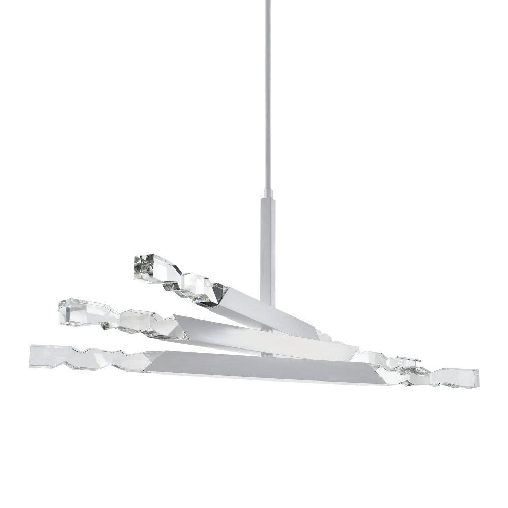 Mamadim 60&#34; LED 6-Light, Crystal Chandelier in Matte White