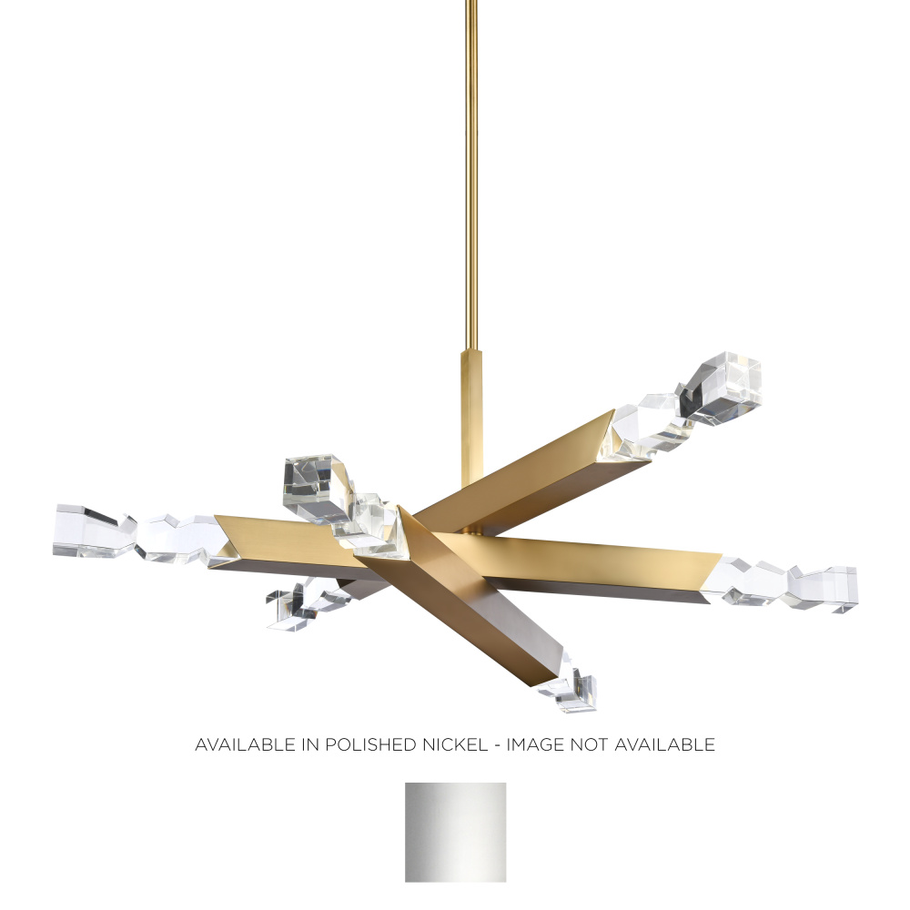 Mamadim 60&#34; LED 6-Light, Crystal Chandelier in Polished Nickel
