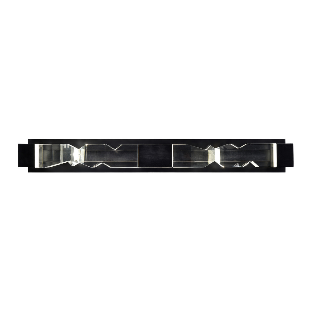 Mamadim 36&#34; LED 3&#34;x3&#34; Crystal Vanity in Satin Brushed Black