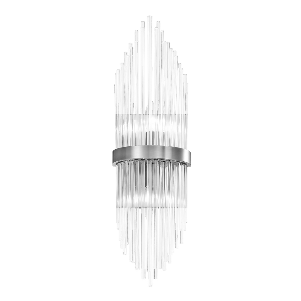 Citadel 24&#34; 2-Light, Glass Stem Wall Sconce in Polished Nickel
