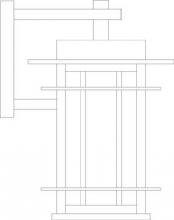 Arroyo Craftsman OPB-7M-RB - 7" oak park wall mount