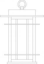 Arroyo Craftsman OPH-11TN-RB - 11" oak park pendant