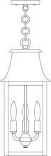 Arroyo Craftsman ORH-8CS-S - 8" orpington pendant