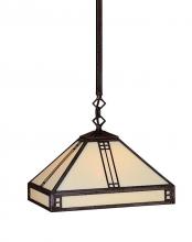 Arroyo Craftsman PSH-12OF-MB - 12" prairie stem hung pendant