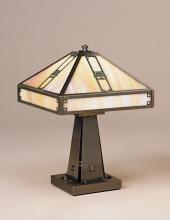 Arroyo Craftsman PTL-11OOF-MB - 11" pasadena table lamp with oak tree filigree