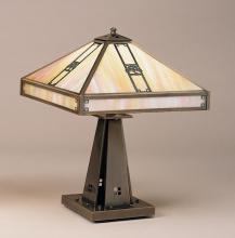 Arroyo Craftsman PTL-16OF-MB - 16" pasadena table lamp with oak tree filigree