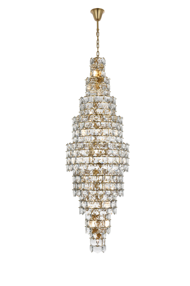 Pendant D30&#34;H91&#34;L41 Satin Gold