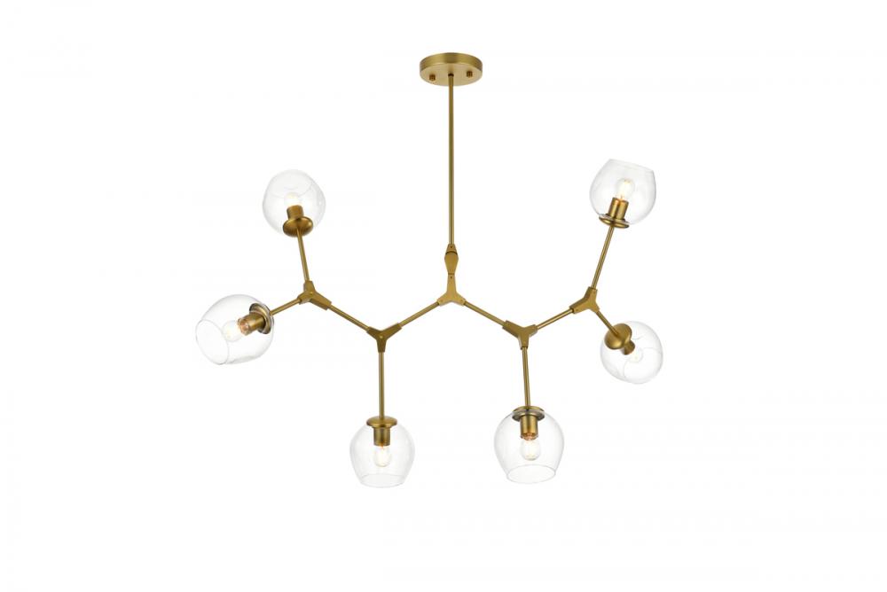 Cavoli 49 Inch Chandelier in Brass