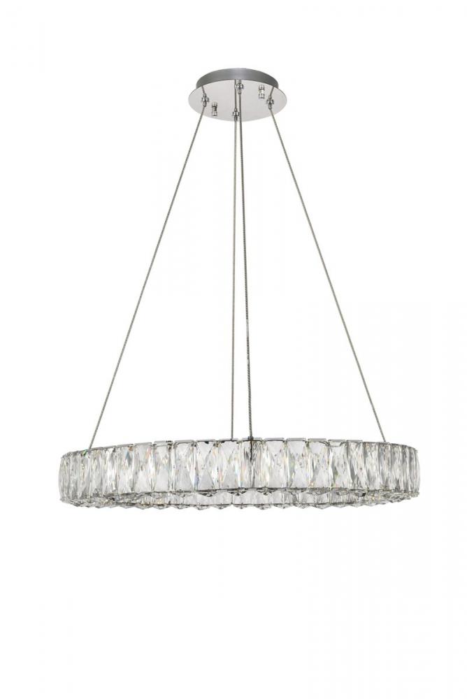 Monroe Integrated LED Chip Light Chrome Chandelier Clear Royal Cut Crystal