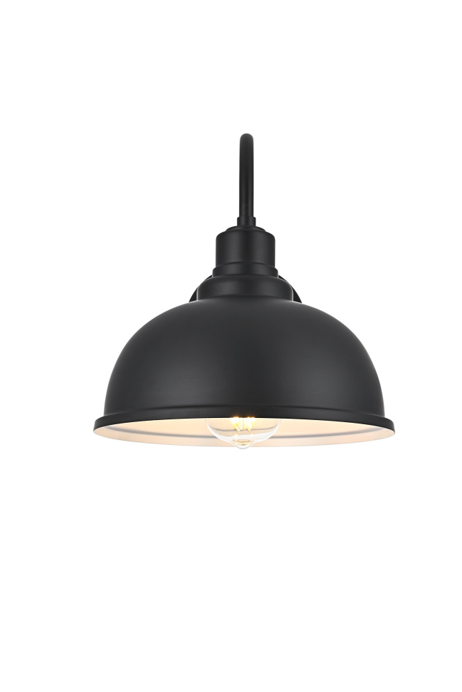 Aron 9.5 inch Outdoor Wall sconce in Black