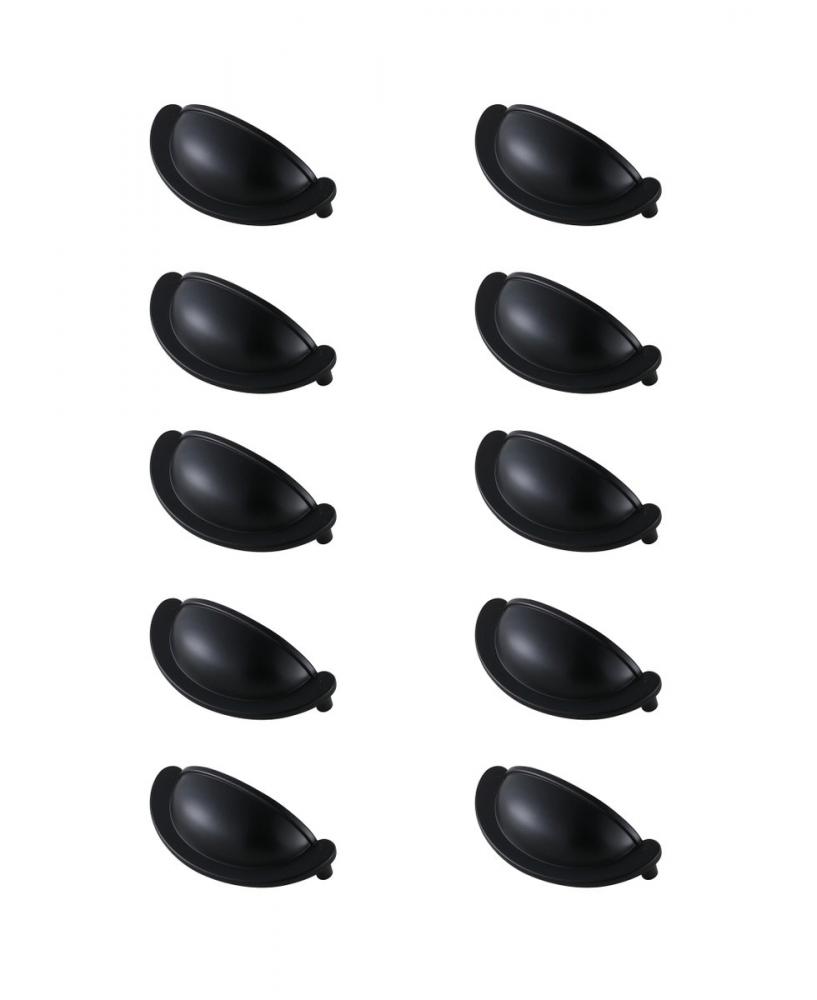 Claude 2-3/4&#34; Center to Center Matte Black Cup Bar Pull Multipack (set of 10)