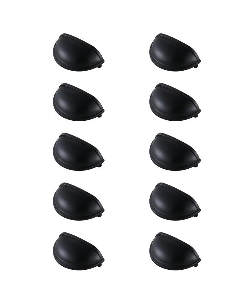 Atticus 3&#34; Center to Center Matte Black Cup Bar Pull Multipack (set of 10)