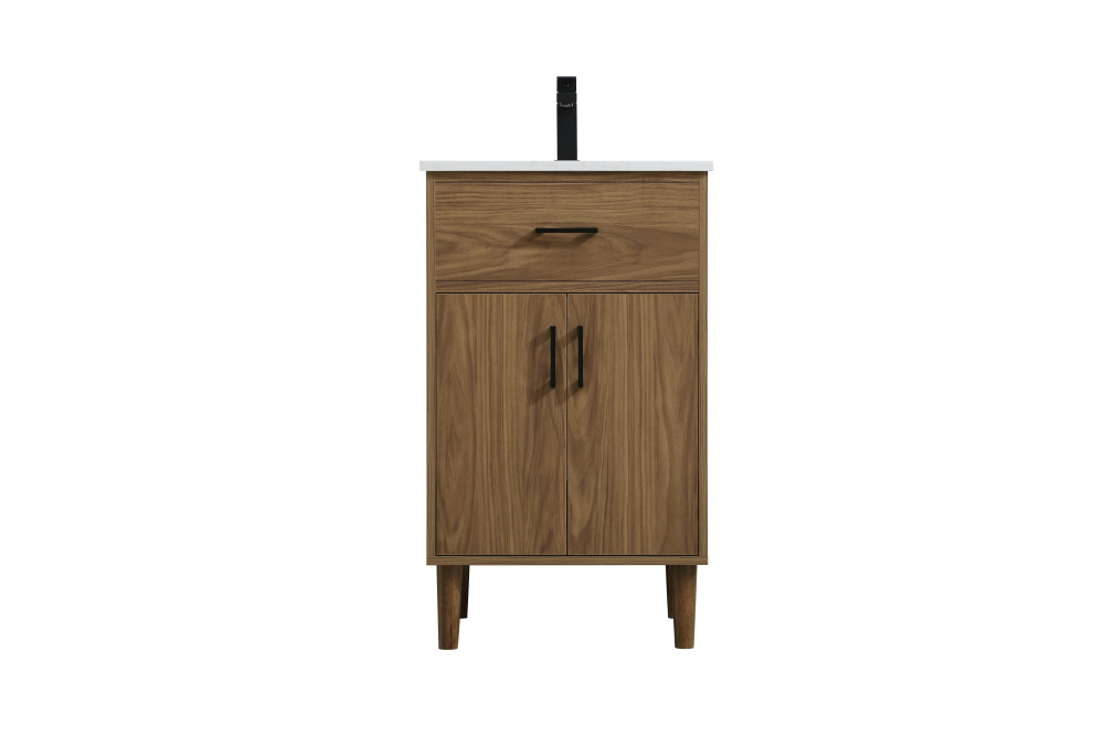 Chandler 20 inch Single Bathroom Vanity in Walnut Brown