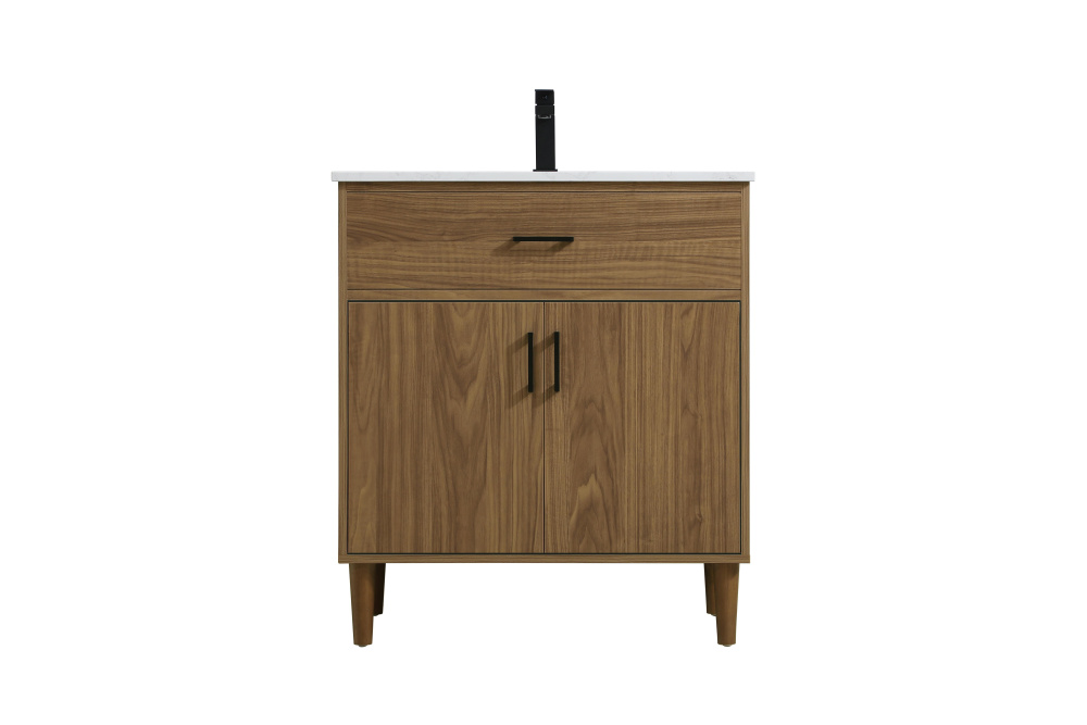 Chandler 30 inch Single Bathroom Vanity in Walnut Brown