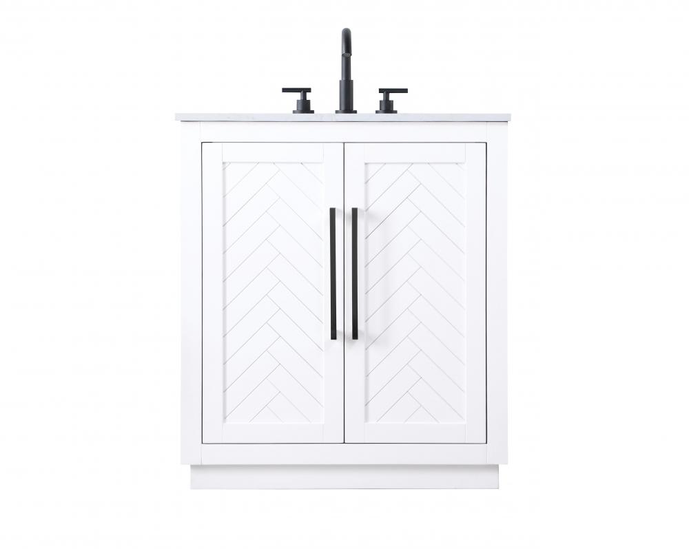 Vanity Cabinet 2Dr W30&#34;x D19&#34;x H34&#34; White