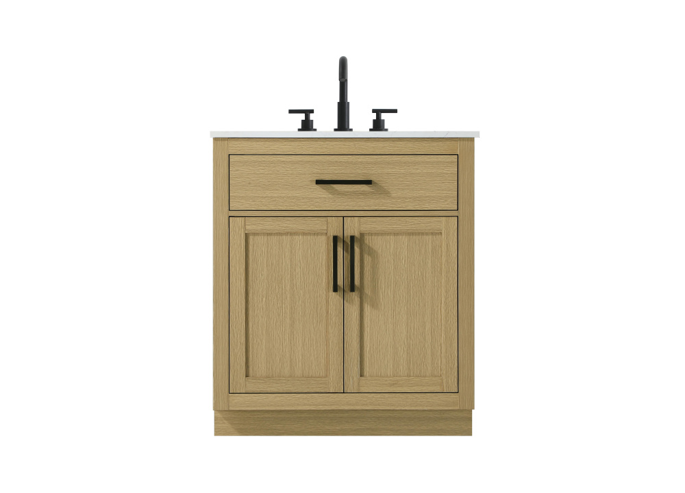 Alden 30 inch Single Bathroom Vanity in Honey Brown