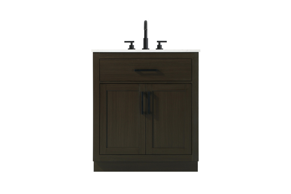 Alden 30 inch Single Bathroom Vanity in Mocha Brown