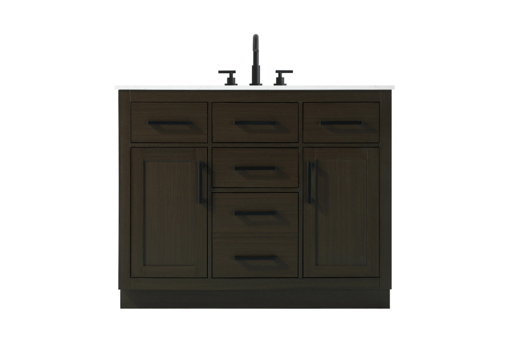 Alden 42 inch Single Bathroom Vanity in Mocha Brown