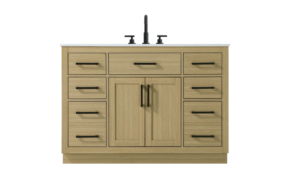 Alden 48 inch Single Bathroom Vanity in Honey Brown