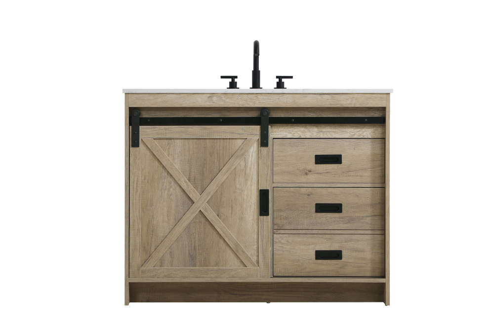 Austin 42 inch Single Bathroom Vanity in Natural Oak