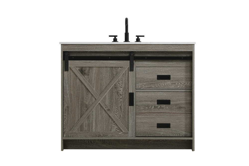 Austin 42 inch Single Bathroom Vanity in Rustic Grey