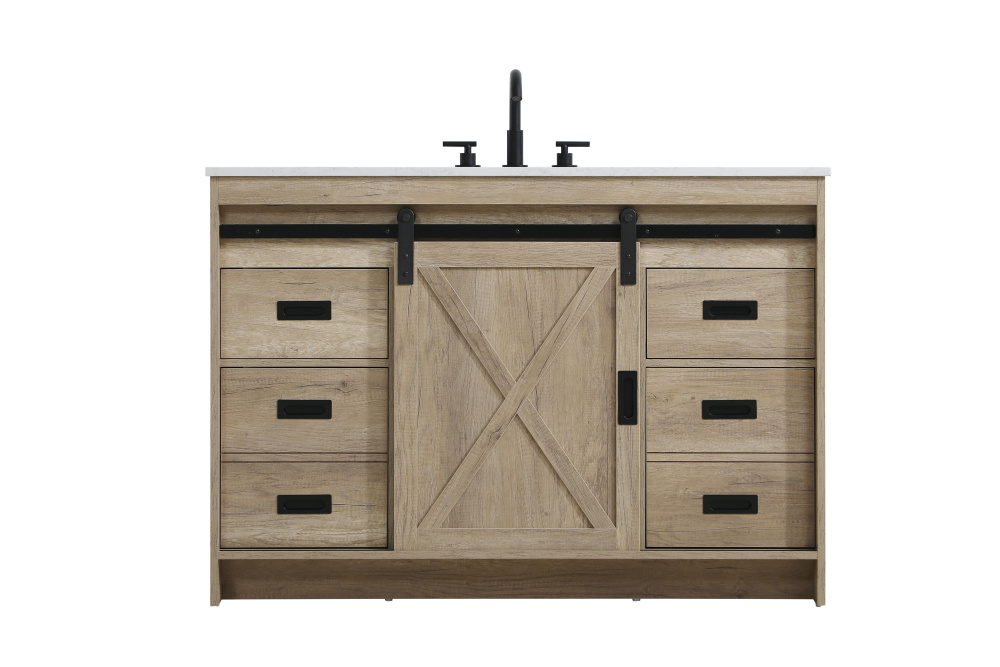 Vanity Cabinet 1Dr 4Dw 48&#39;&#39;x34&#39;&#39;x22&#39;&#39; Natural Oak