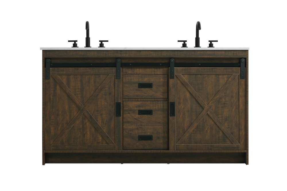Austin 60 inch Double Bathroom Vanity in Expresso