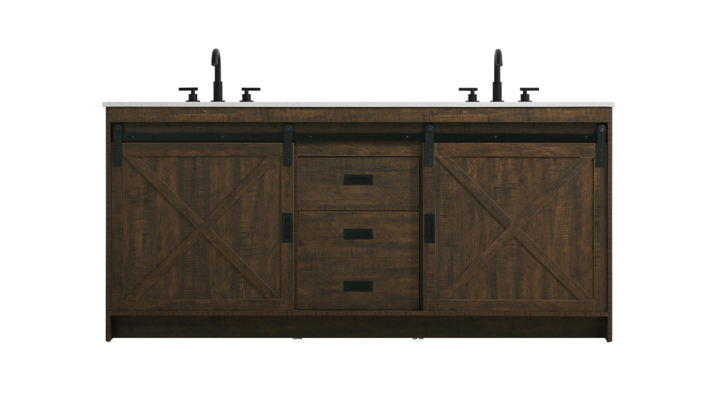 Austin 72 inch Double Bathroom Vanity in Expresso