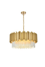Elegant 3400D24SG - Willow 24 inch Chandelier in Satin Gold