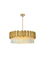 Elegant 3400D32SG - Willow 32 inch Chandelier in Satin Gold
